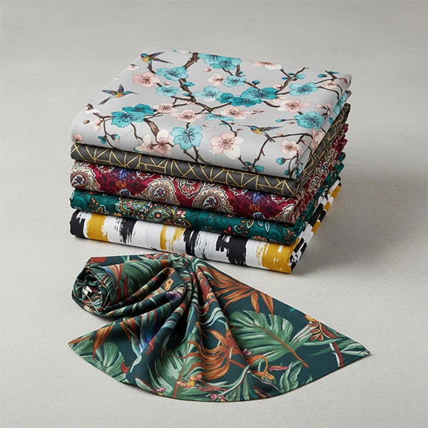 Tecido de forro impresso em poliéster e viscose Tecido de forro impresso em poliéster e viscose