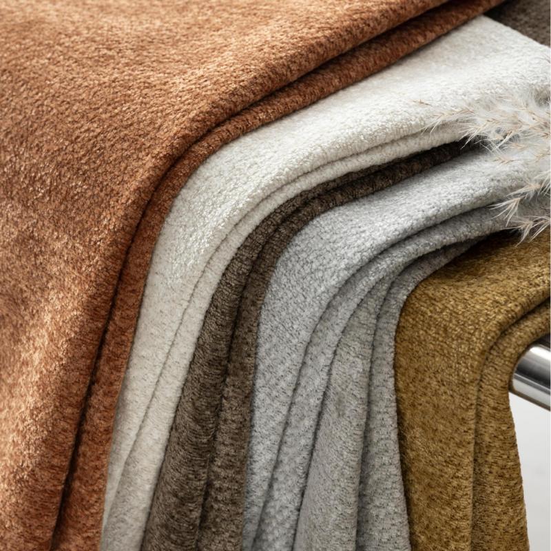 Tecido para cortina de chenille de lã floco de neve